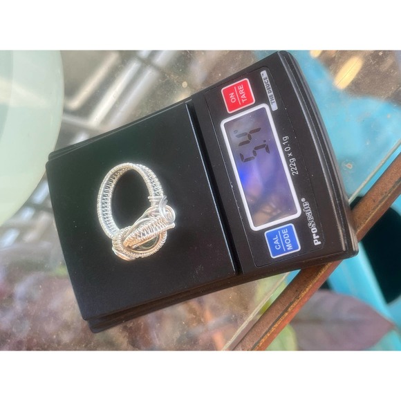 Artisan Sterling Silver Turquoise Ring - Picture 4 of 10